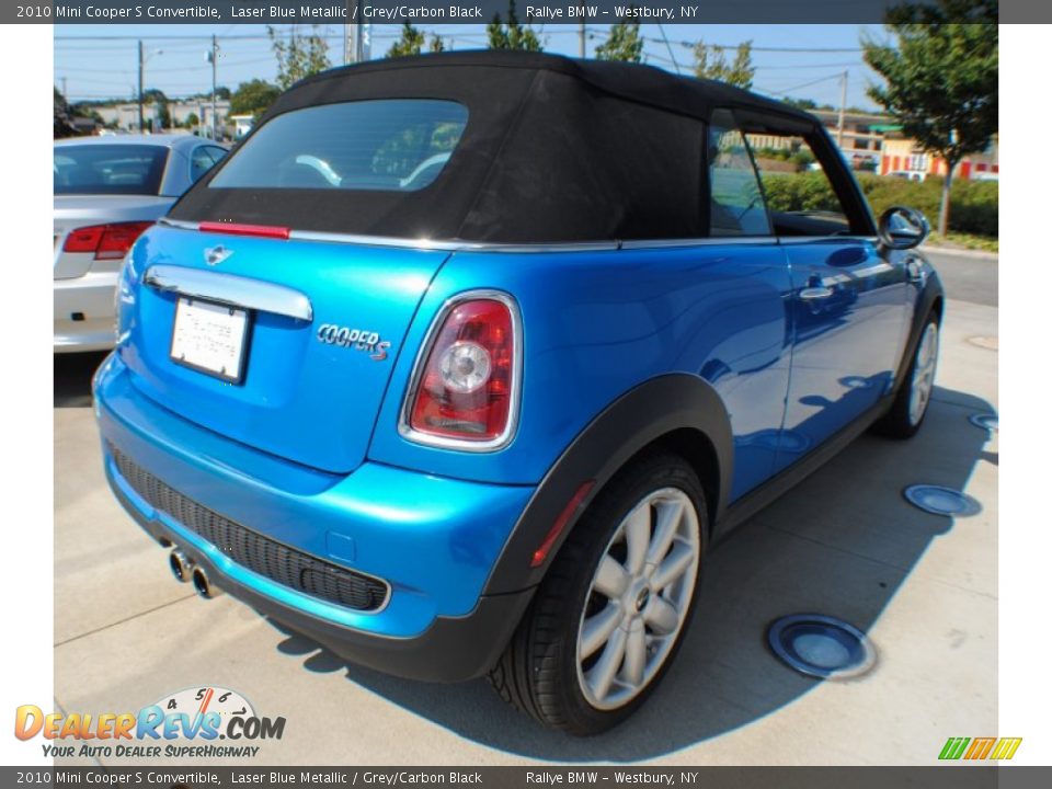 2010 Mini Cooper S Convertible Laser Blue Metallic / Grey/Carbon Black Photo #6