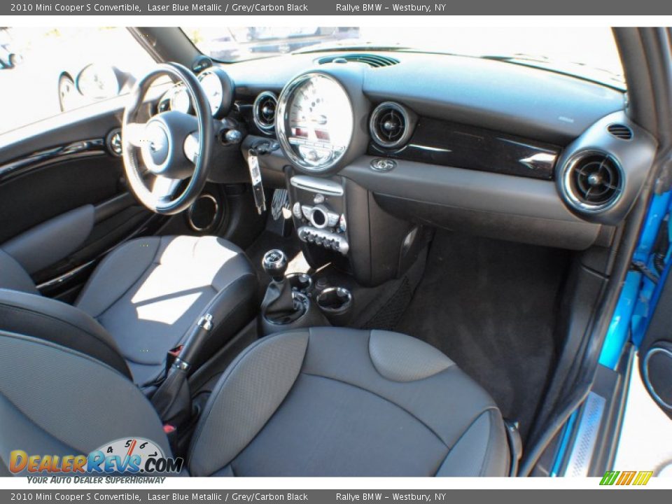 2010 Mini Cooper S Convertible Laser Blue Metallic / Grey/Carbon Black Photo #8