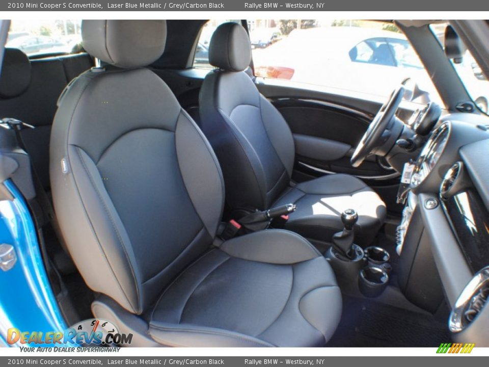 2010 Mini Cooper S Convertible Laser Blue Metallic / Grey/Carbon Black Photo #9