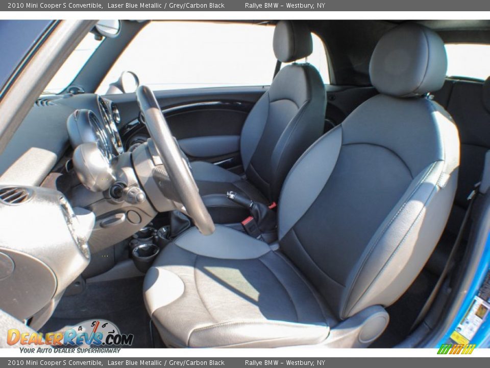 2010 Mini Cooper S Convertible Laser Blue Metallic / Grey/Carbon Black Photo #11