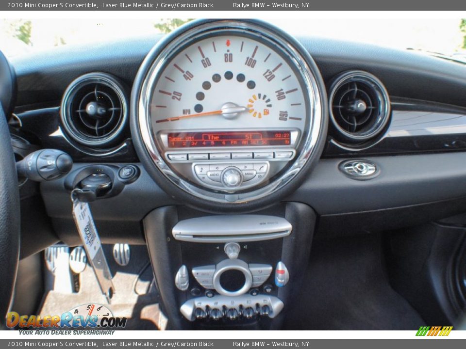 2010 Mini Cooper S Convertible Laser Blue Metallic / Grey/Carbon Black Photo #12