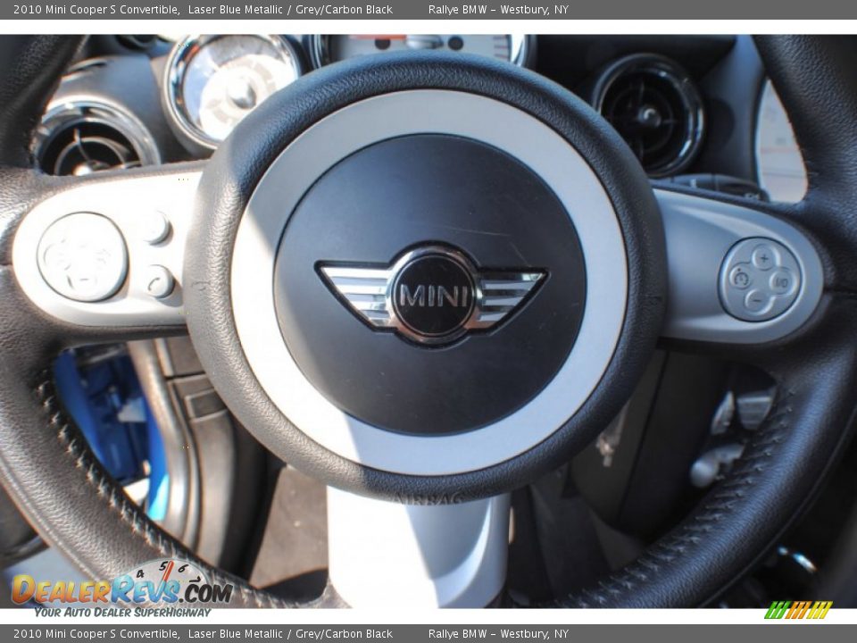 2010 Mini Cooper S Convertible Laser Blue Metallic / Grey/Carbon Black Photo #14