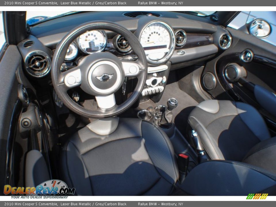 2010 Mini Cooper S Convertible Laser Blue Metallic / Grey/Carbon Black Photo #16