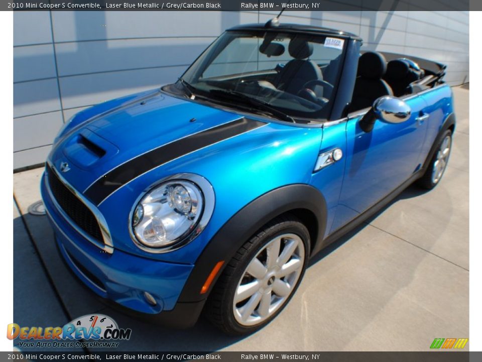 2010 Mini Cooper S Convertible Laser Blue Metallic / Grey/Carbon Black Photo #18