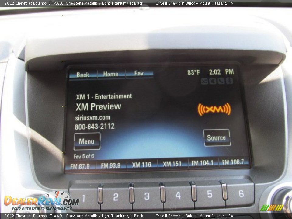 2012 Chevrolet Equinox LT AWD Graystone Metallic / Light Titanium/Jet Black Photo #28