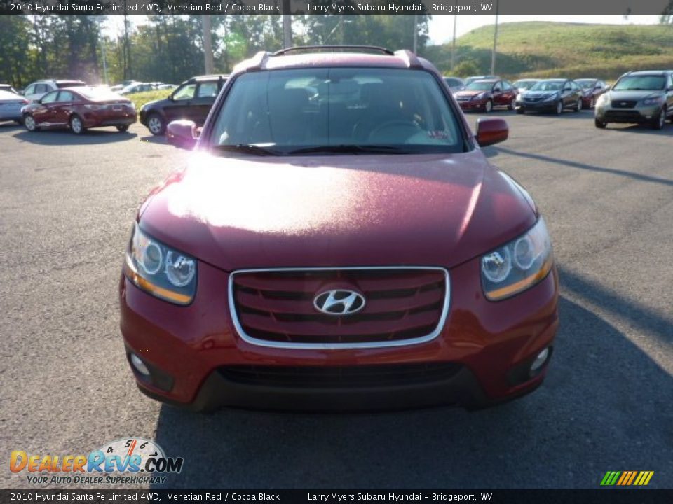 2010 Hyundai Santa Fe Limited 4WD Venetian Red / Cocoa Black Photo #2