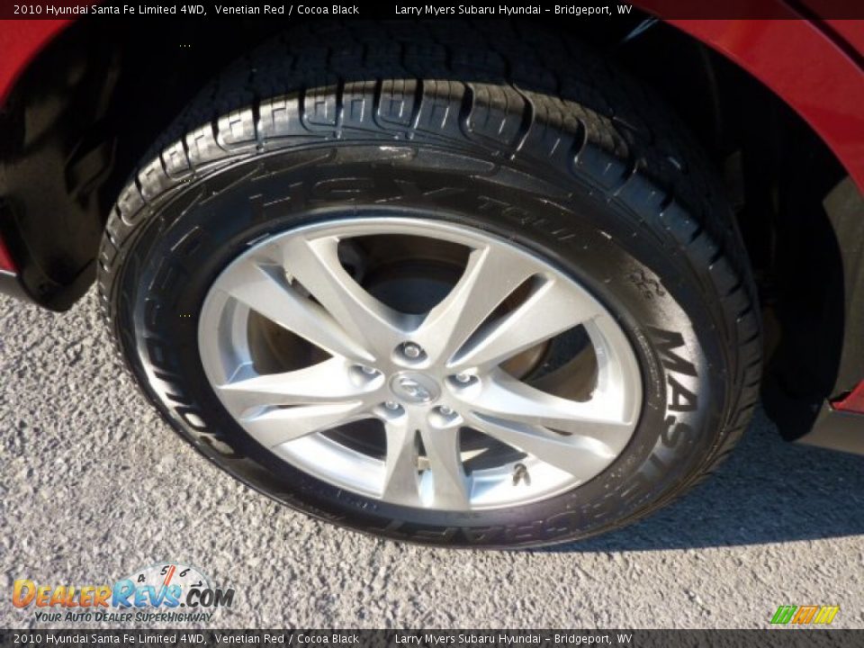 2010 Hyundai Santa Fe Limited 4WD Venetian Red / Cocoa Black Photo #9
