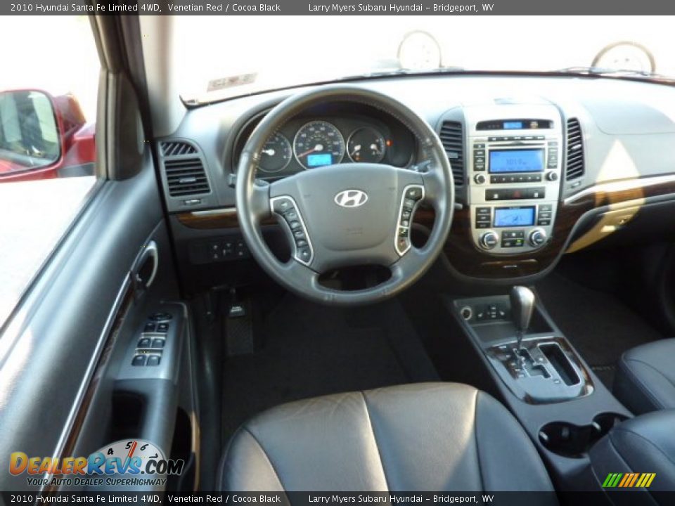 2010 Hyundai Santa Fe Limited 4WD Venetian Red / Cocoa Black Photo #15