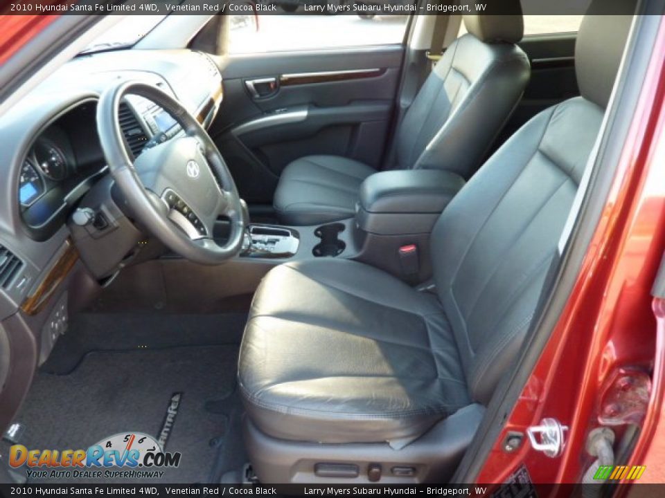 2010 Hyundai Santa Fe Limited 4WD Venetian Red / Cocoa Black Photo #16