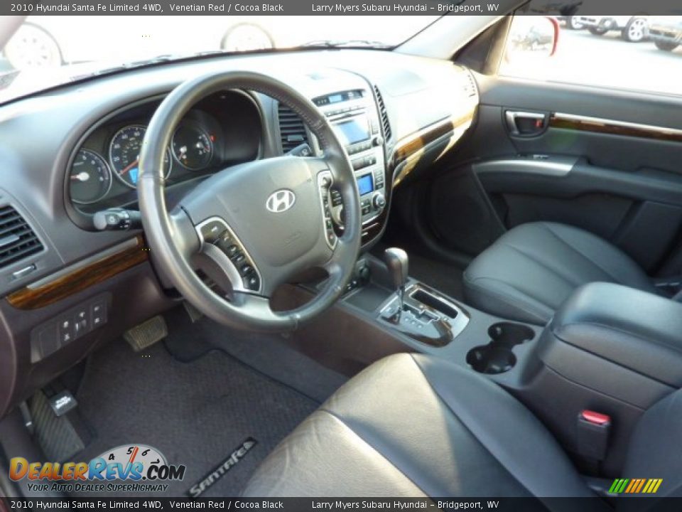 2010 Hyundai Santa Fe Limited 4WD Venetian Red / Cocoa Black Photo #17