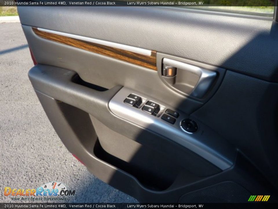2010 Hyundai Santa Fe Limited 4WD Venetian Red / Cocoa Black Photo #18