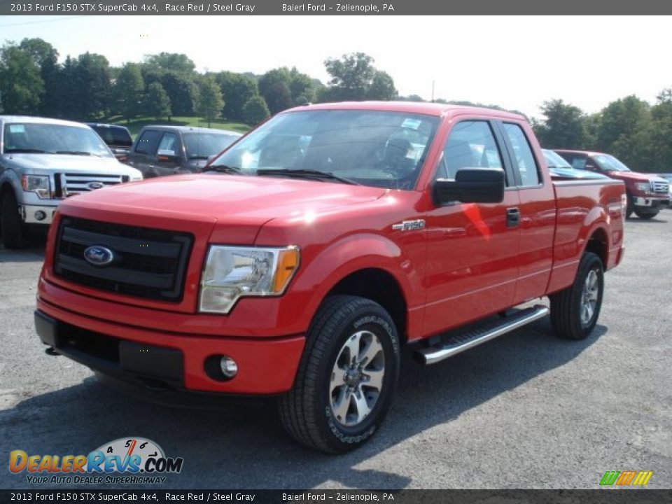 2013 Ford F150 STX SuperCab 4x4 Race Red / Steel Gray Photo #4