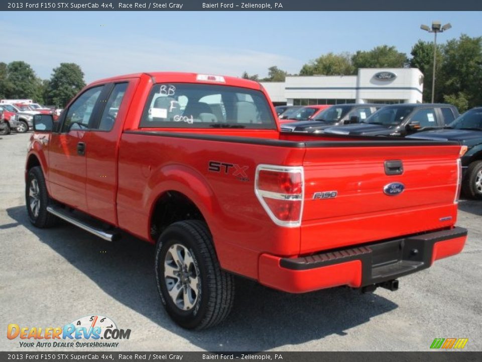 2013 Ford F150 STX SuperCab 4x4 Race Red / Steel Gray Photo #6