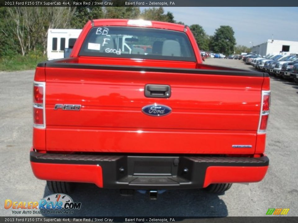 2013 Ford F150 STX SuperCab 4x4 Race Red / Steel Gray Photo #7