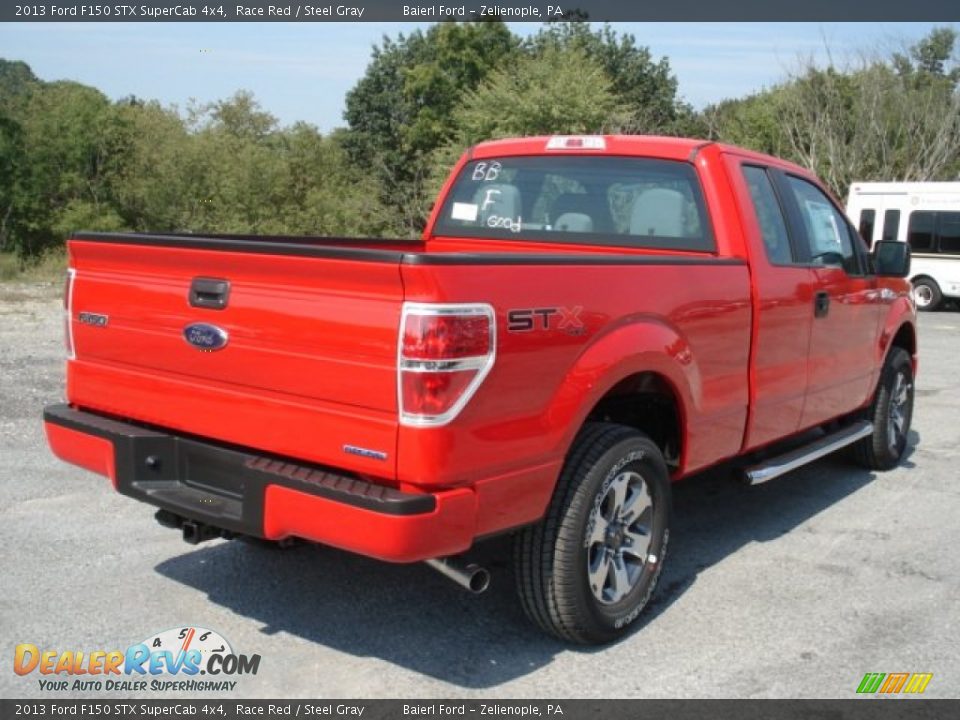 2013 Ford F150 STX SuperCab 4x4 Race Red / Steel Gray Photo #8