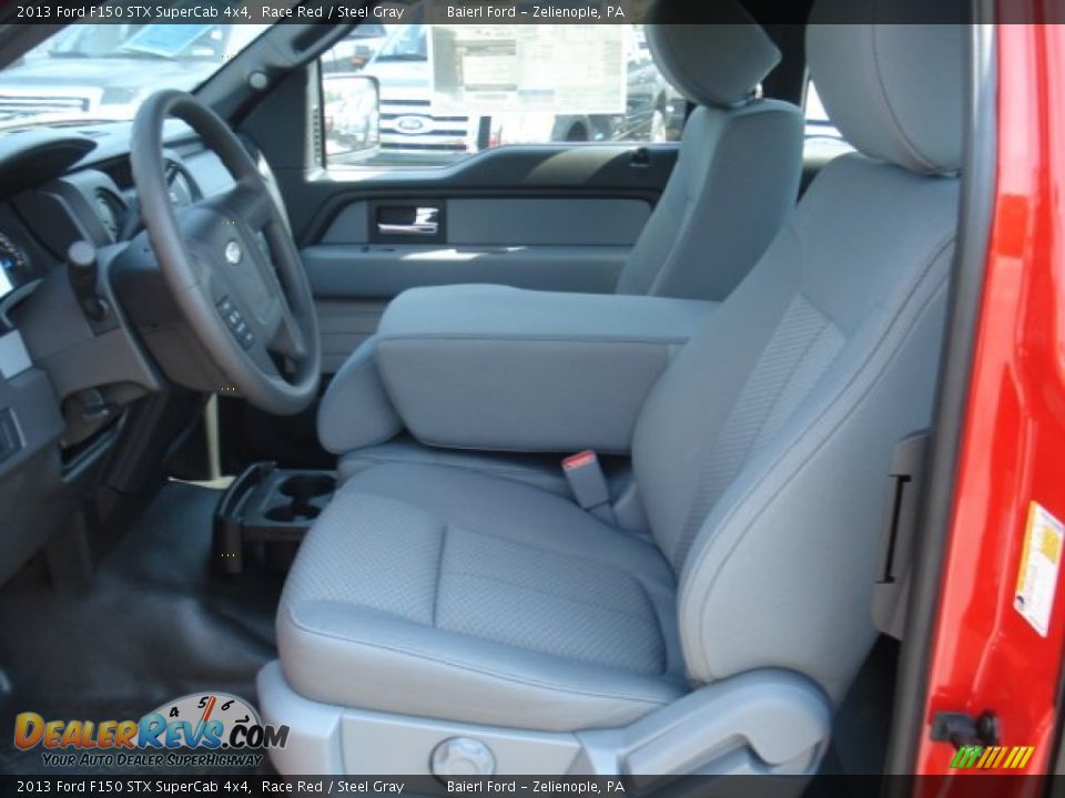 Steel Gray Interior - 2013 Ford F150 STX SuperCab 4x4 Photo #11