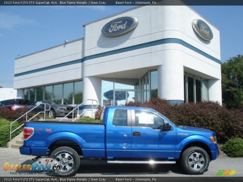 Blue Flame Metallic 2013 Ford F150 STX SuperCab 4x4 Photo #1