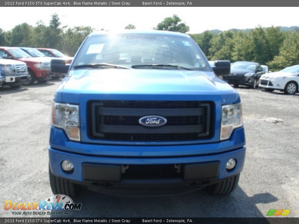 2013 Ford F150 STX SuperCab 4x4 Blue Flame Metallic / Steel Gray Photo #3