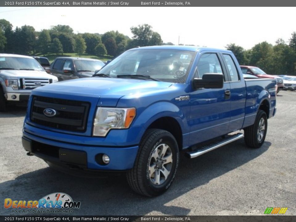 2013 Ford F150 STX SuperCab 4x4 Blue Flame Metallic / Steel Gray Photo #4