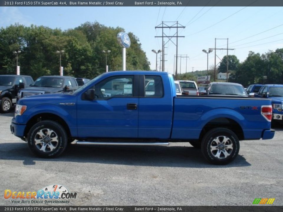 2013 Ford F150 STX SuperCab 4x4 Blue Flame Metallic / Steel Gray Photo #5