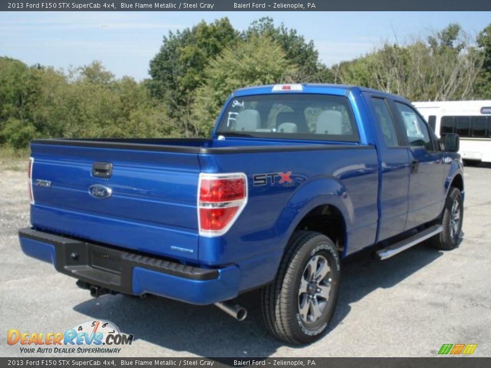 2013 Ford F150 STX SuperCab 4x4 Blue Flame Metallic / Steel Gray Photo #8