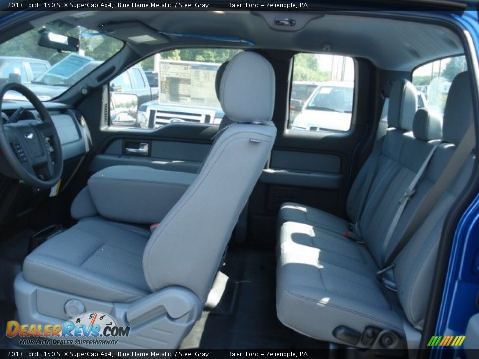 Steel Gray Interior - 2013 Ford F150 STX SuperCab 4x4 Photo #14