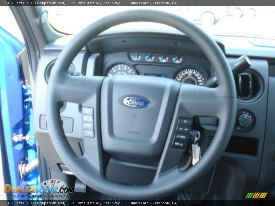 2013 Ford F150 STX SuperCab 4x4 Steering Wheel Photo #18