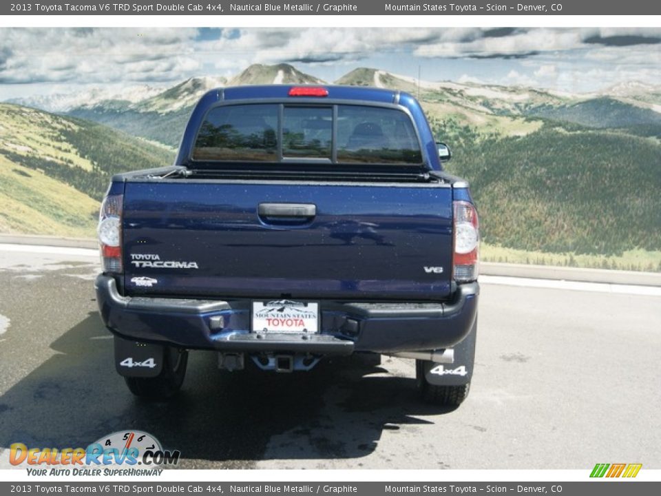 2013 Toyota Tacoma V6 TRD Sport Double Cab 4x4 Nautical Blue Metallic / Graphite Photo #4