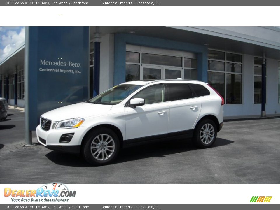 2010 Volvo XC60 T6 AWD Ice White / Sandstone Photo #1