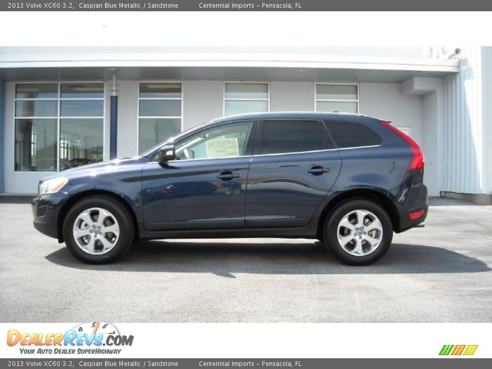 2013 Volvo XC60 3.2 Caspian Blue Metallic / Sandstone Photo #2