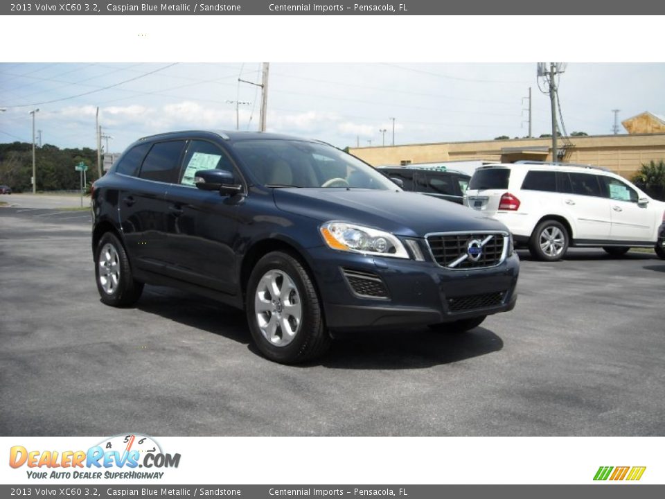 2013 Volvo XC60 3.2 Caspian Blue Metallic / Sandstone Photo #7