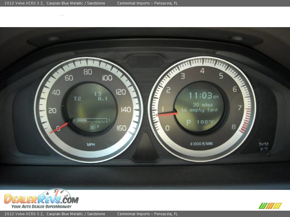 2013 Volvo XC60 3.2 Caspian Blue Metallic / Sandstone Photo #24