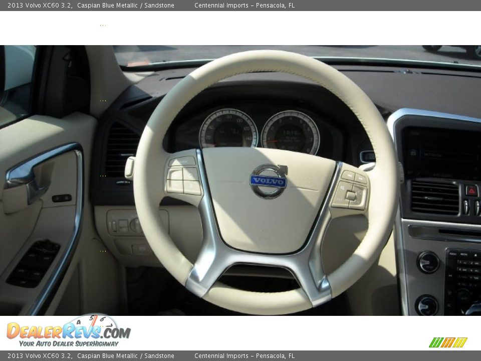 2013 Volvo XC60 3.2 Caspian Blue Metallic / Sandstone Photo #25