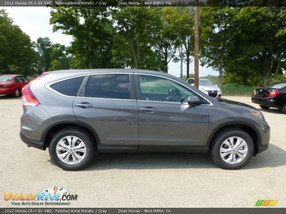 2012 Honda CR-V EX 4WD Polished Metal Metallic / Gray Photo #5