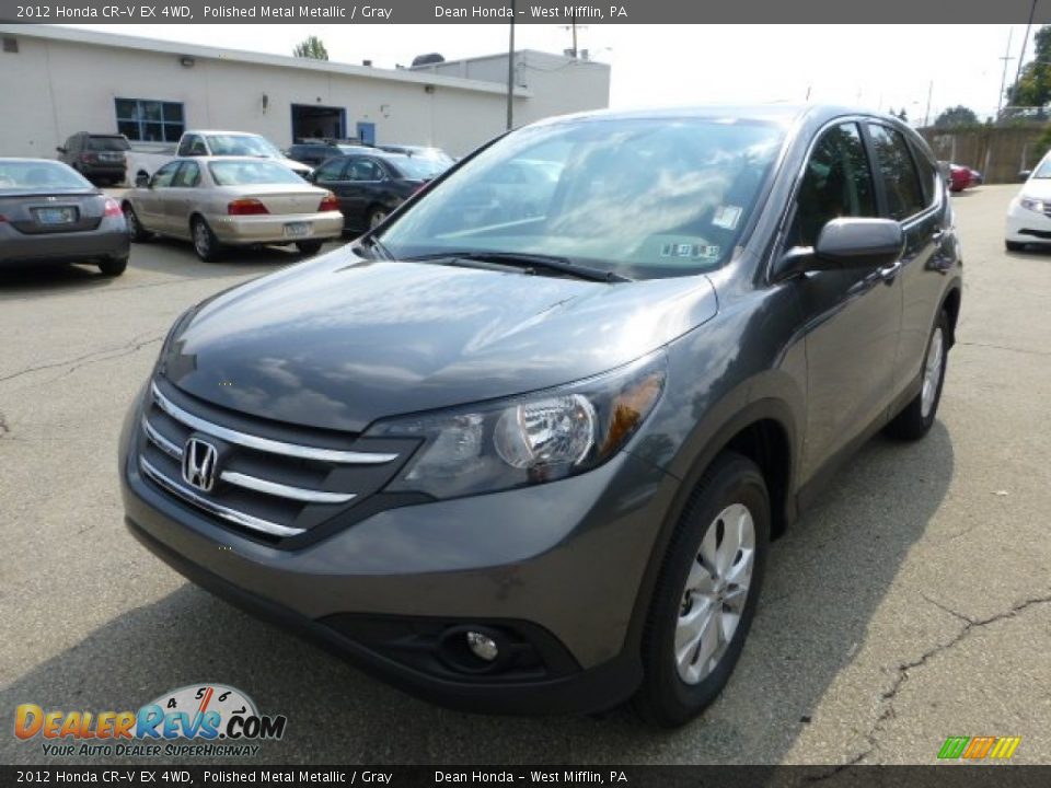 2012 Honda CR-V EX 4WD Polished Metal Metallic / Gray Photo #8