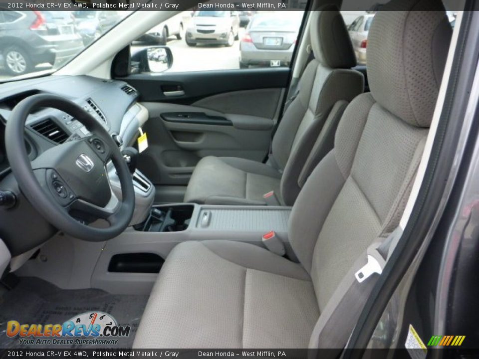 2012 Honda CR-V EX 4WD Polished Metal Metallic / Gray Photo #10