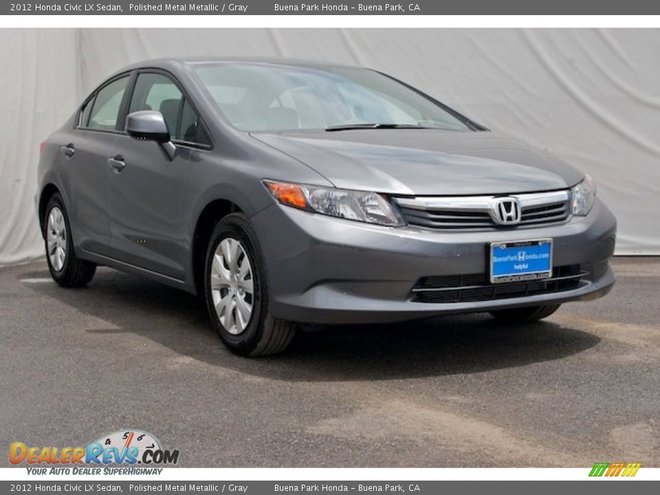 2012 Honda Civic LX Sedan Polished Metal Metallic / Gray Photo #1