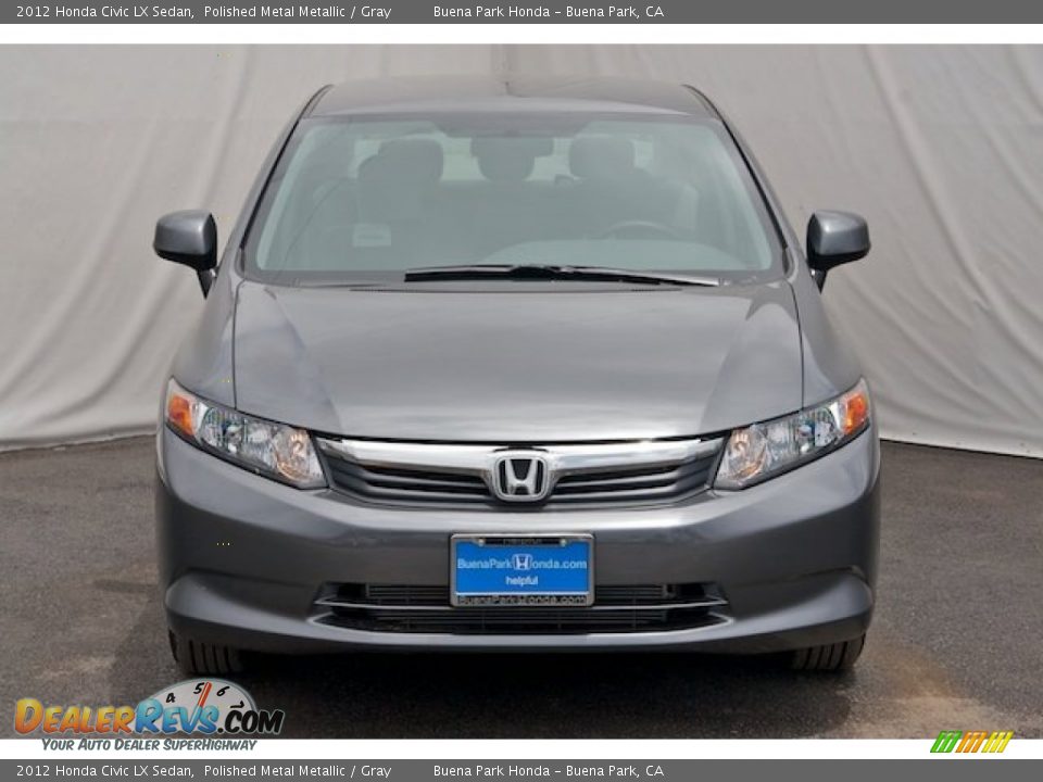 2012 Honda Civic LX Sedan Polished Metal Metallic / Gray Photo #2