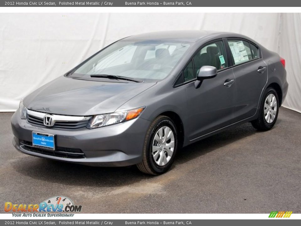 2012 Honda Civic LX Sedan Polished Metal Metallic / Gray Photo #3