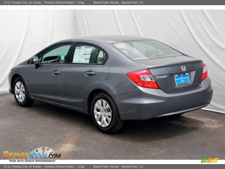 2012 Honda Civic LX Sedan Polished Metal Metallic / Gray Photo #5