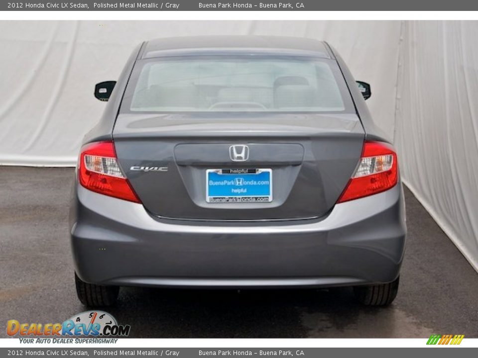 2012 Honda Civic LX Sedan Polished Metal Metallic / Gray Photo #6