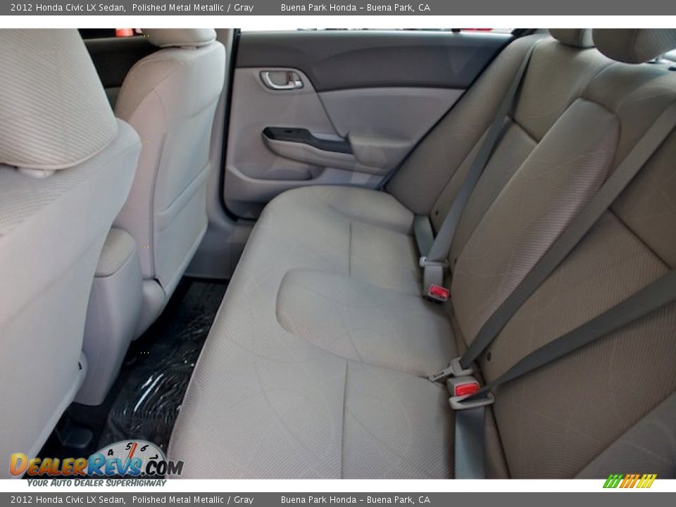 2012 Honda Civic LX Sedan Polished Metal Metallic / Gray Photo #12