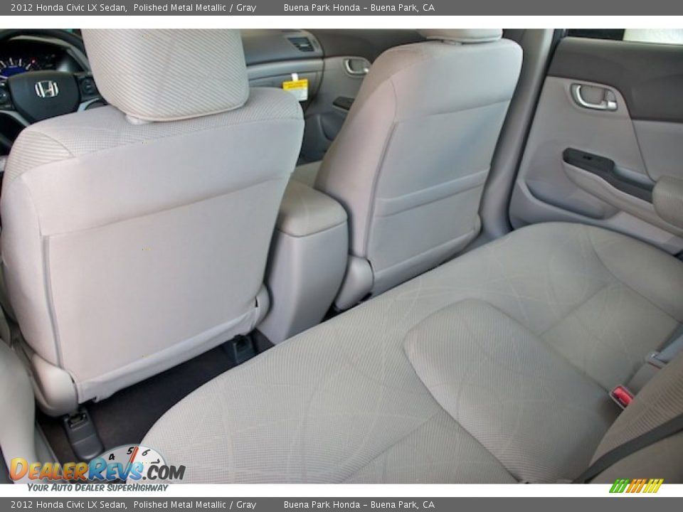 2012 Honda Civic LX Sedan Polished Metal Metallic / Gray Photo #13