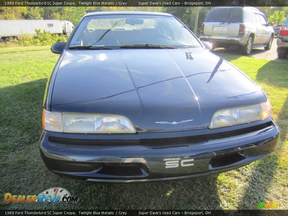 1989 Ford Thunderbird SC Super Coupe Twilight Blue Metallic / Grey Photo #1