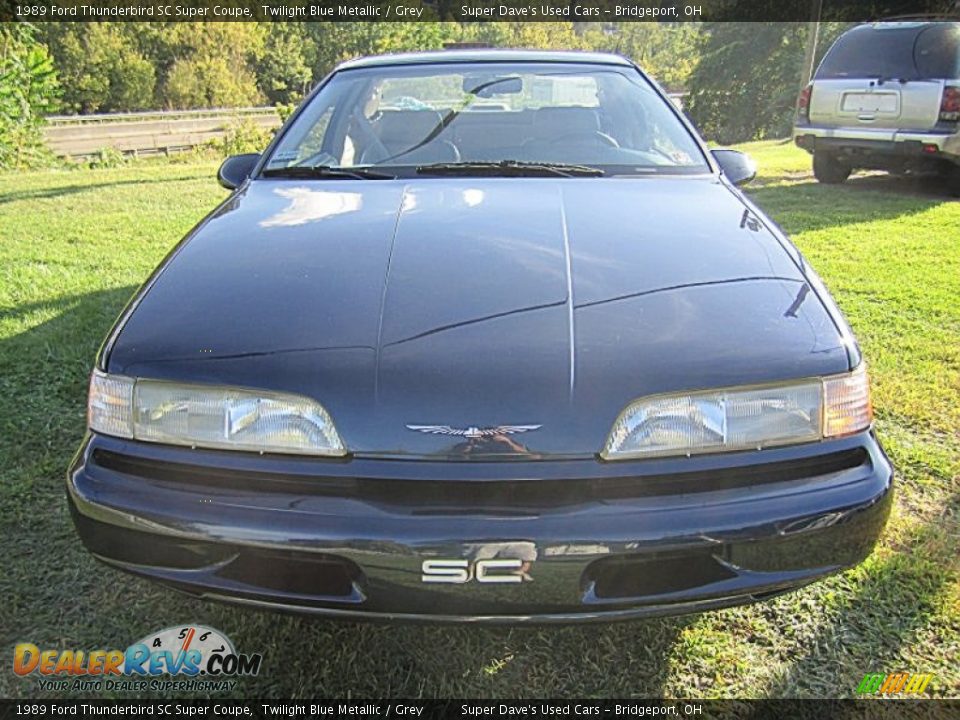 1989 Ford Thunderbird SC Super Coupe Twilight Blue Metallic / Grey Photo #2