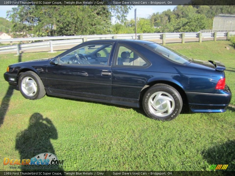 1989 Ford Thunderbird SC Super Coupe Twilight Blue Metallic / Grey Photo #6