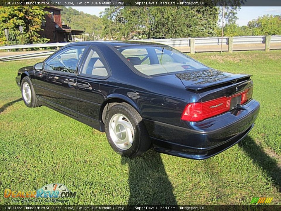 1989 Ford Thunderbird SC Super Coupe Twilight Blue Metallic / Grey Photo #7