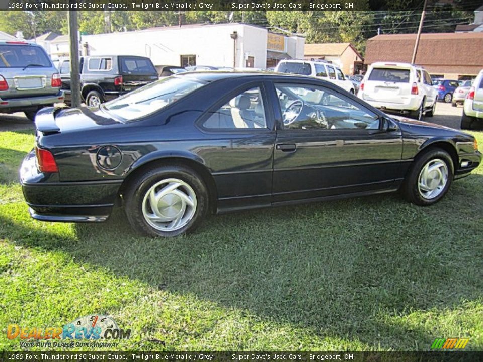 1989 Ford Thunderbird SC Super Coupe Twilight Blue Metallic / Grey Photo #12