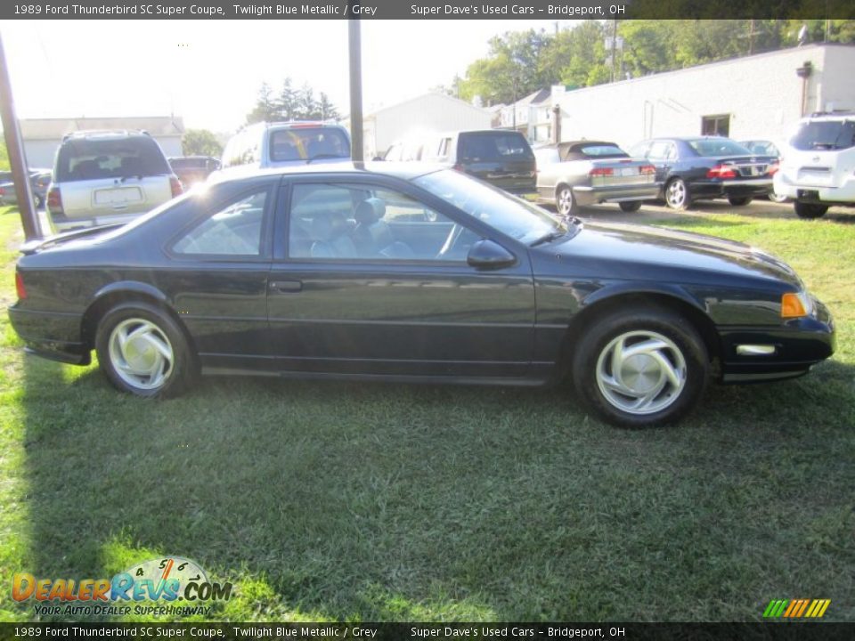 1989 Ford Thunderbird SC Super Coupe Twilight Blue Metallic / Grey Photo #13
