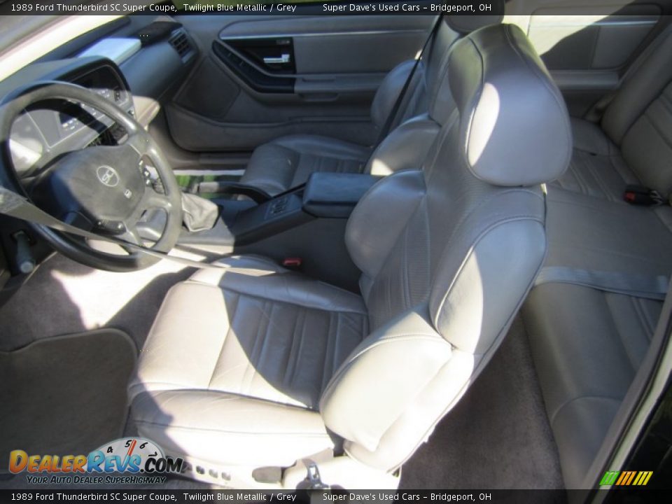 1989 Ford Thunderbird SC Super Coupe Twilight Blue Metallic / Grey Photo #15